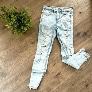 Distressed Light Blue Jeans